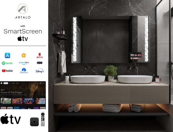 LED lustro do łazienki z oświetleniem M22 premium