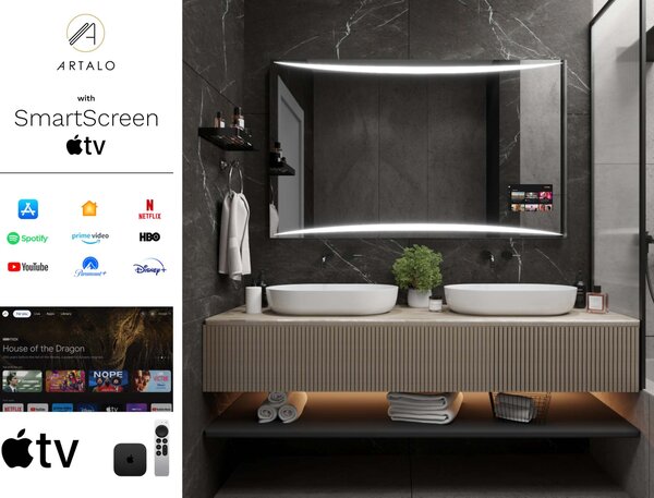 LED lustro do łazienki z oświetleniem M16 premium