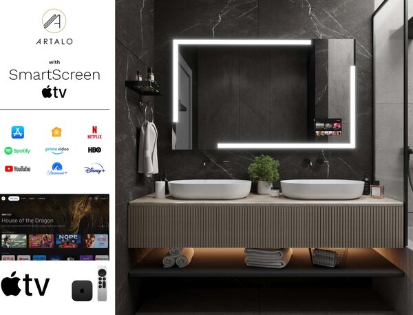 LED lustro do łazienki z oświetleniem M23 premium