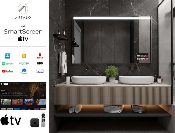 LED lustro do łazienki z oświetleniem M12 premium