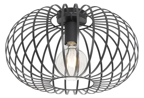 Inteligentna lampa sufitowa czarna 39 cm z Wi-Fi G95 - Johanna