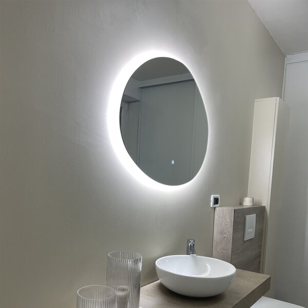 Lustro łazienkowe 80 cm z LED, 3-stopniowe ściemnianie dotykowe - Biba