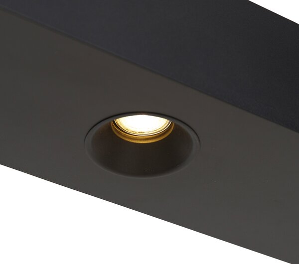 Inteligentna lampa wisząca czarna z półką, w tym 4 Wifi GU10 - Cage Rack