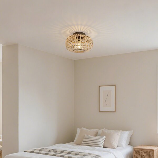Orientalna lampa sufitowa bambusowa - Amira