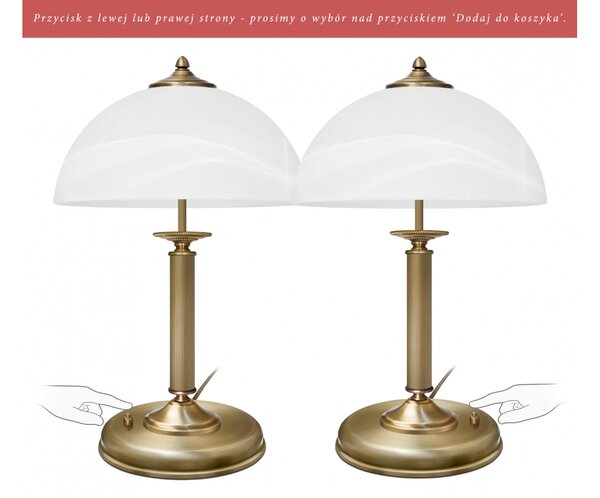 Klasyczna lampa stołowa włączana przyciskiem V-B2-P