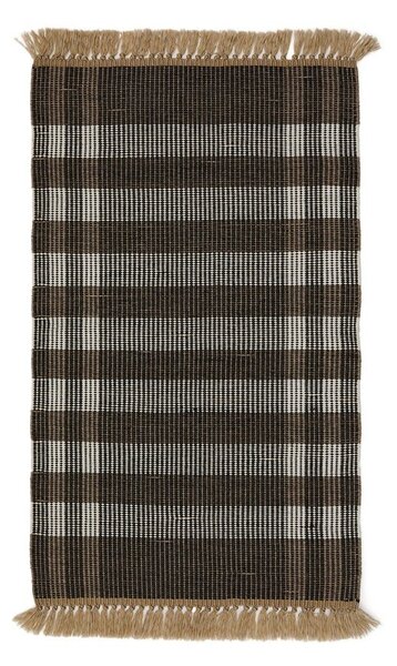 Czarny dywan dwustronny tkany ręcznie 60x90 cm Barani – Kave Home