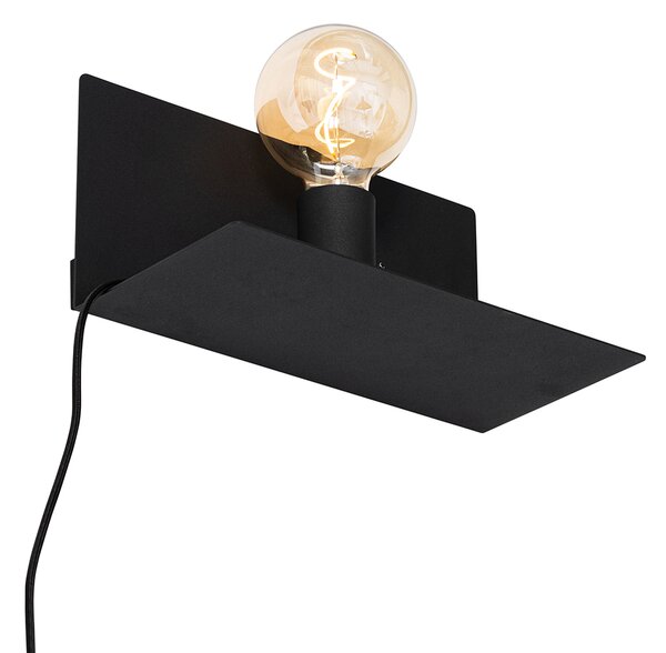 Nowoczesna lampa ścienna czarna magnetyczna regulowana - Muro