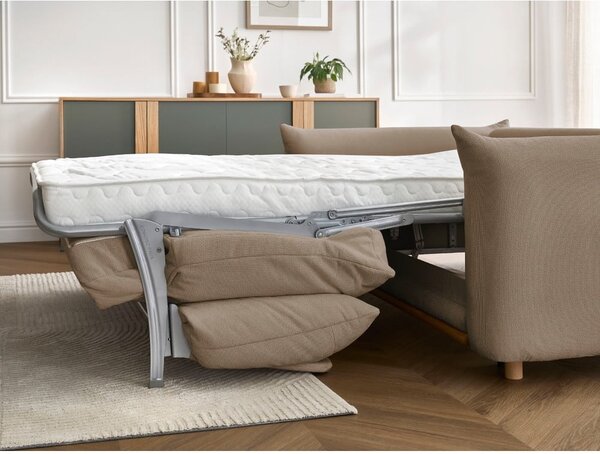 Beżowa rozkładana sofa 214 cm Ernest – Bobochic Paris