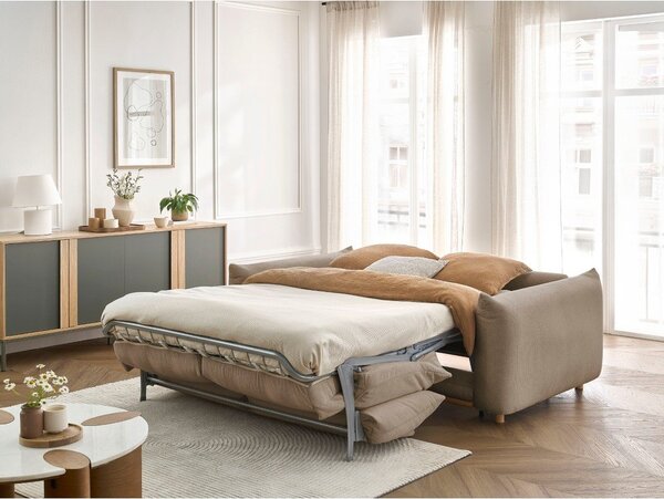 Beżowa rozkładana sofa 214 cm Ernest – Bobochic Paris