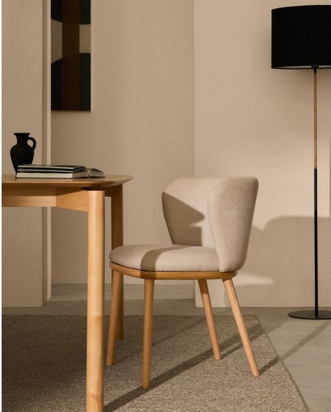 Beżowy tapicerowany fotel jadalniany Ciselia – Kave Home
