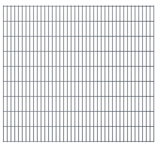 Panele ogrodzeniowe 2D, 2,008 x 1,83 m, 34 m, szare