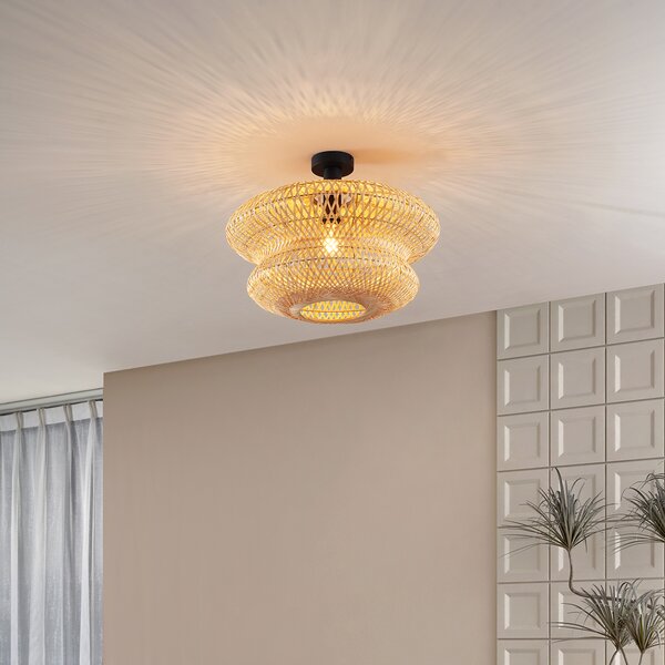 Orientalna bambusowa lampa sufitowa - Ostrava Double
