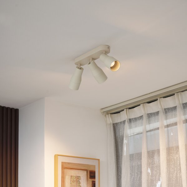 Okrągły reflektor sufitowy beżowy GU10 50 mm 3-punktowy - Stanley