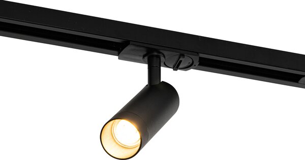 Nowoczesny system oświetlenia szynowego z 5 reflektorami czarny 1-fazowy GU10 35mm - Iconic Jeana Luxe