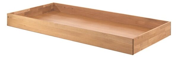 Łóżko dziecięce z litego drewna dębowego z wysuwanym łóżkiem i schowkiem 90x200 cm Forrest – Vipack