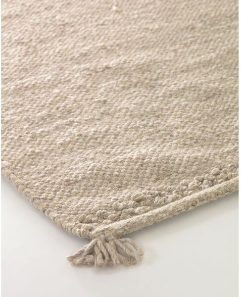 Kremowy dywan z mieszanki wełny 160x230 cm Carime – Kave Home