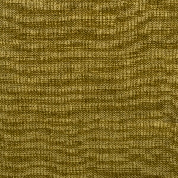 Lniana zasłona w kolorze ochry/zielona 140x170 cm Moss Green – Linen Tales