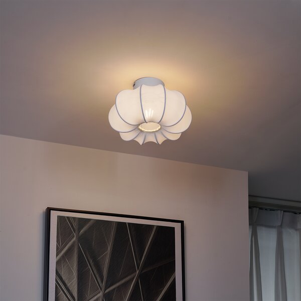 Lampa sufitowa Japandi biała 27 cm - Plu Asyesha
