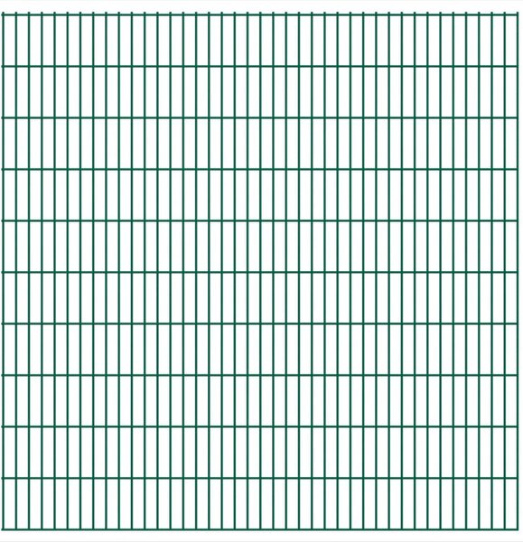 Panele ogrodzeniowe 2D, 2,008 x 2,03 m, 44 m, zielone