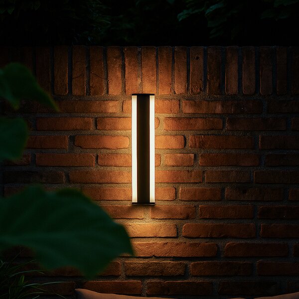 Nowoczesny kinkiet czarny CCT 60 cm z LED IP54 - Vanya