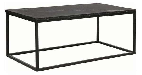 Stolik kawowy z blatem w dekorze marmuru ROSSI A 110x60 czarny