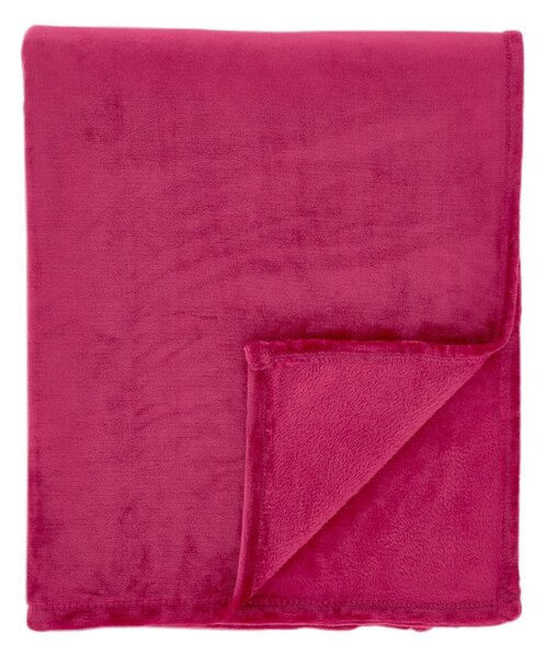 Różowy koc z mikropluszu 130x170 cm Raschel Velvet – Catherine Lansfield