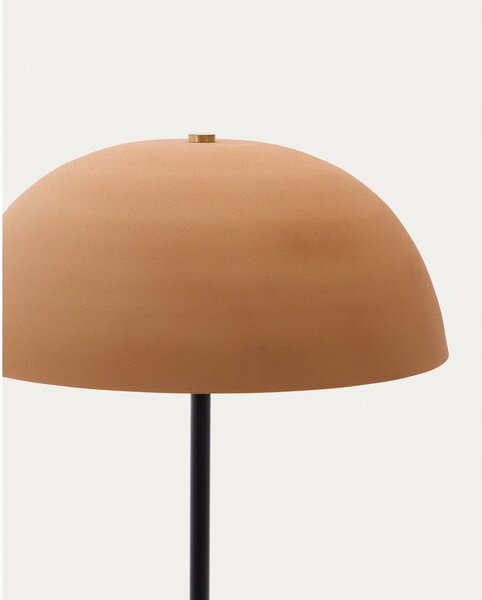 Lampa stojąca w kolorze terakoty z metalowym kloszem (wysokość 140 cm) Nibla – Kave Home