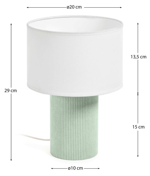 Biało-turkusowa lampka dziecięca Bianella – Kave Home