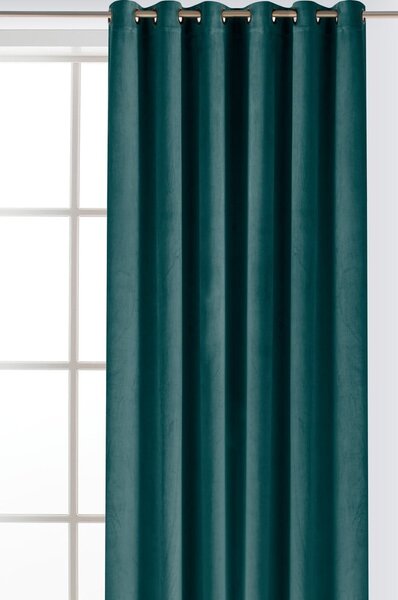Morska aksamitna zasłona częściowo zaciemniająca (dimout) 140x175 cm Velto – Filumi