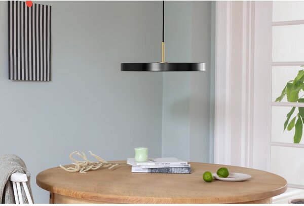 Czarna lampa wisząca LED z metalowym kloszem ø 43 cm Asteria Medium – UMAGE