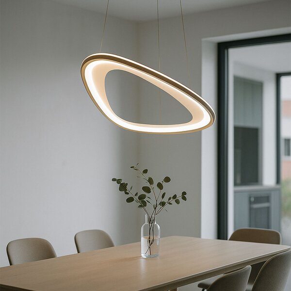 Designerska lampa wisząca złota z 3-stopniową regulacją ściemniania - Organico