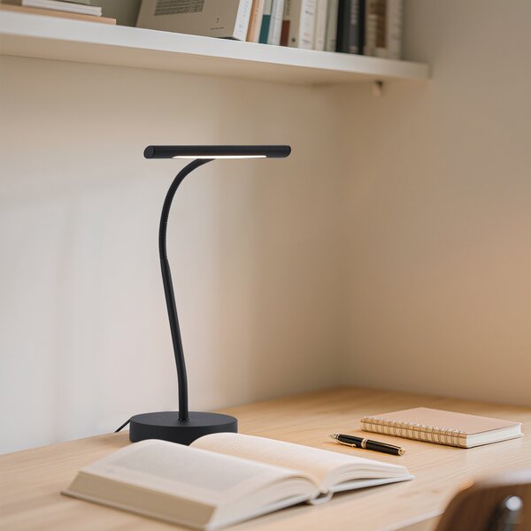 Lampa stołowa Art Deco czarna z LED - Tableau