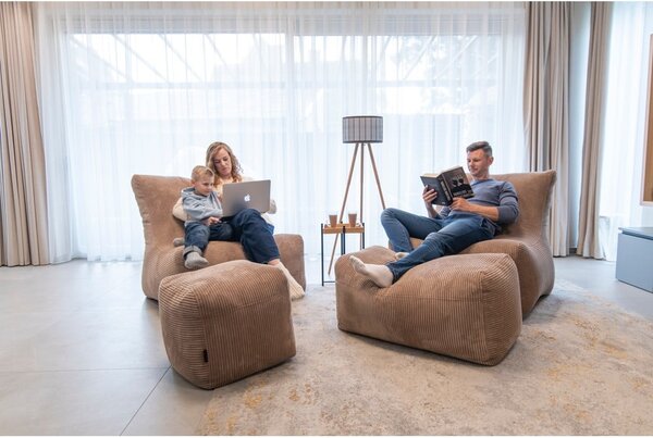 Fioletowy sztruksowy worek do siedzenia Plus 70 Lounge – SLOWDOWN