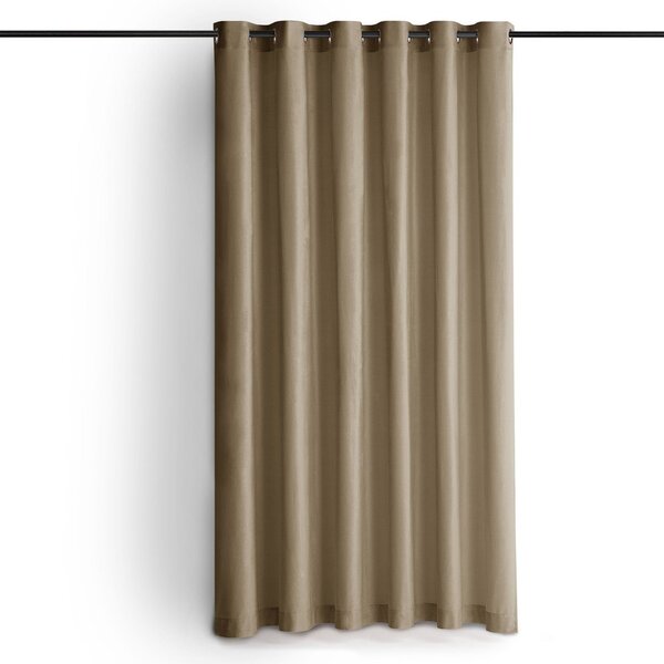 Beżowa aksamitna zasłona częściowo zaciemniająca (dimout) 200x270 cm Velto – Filumi