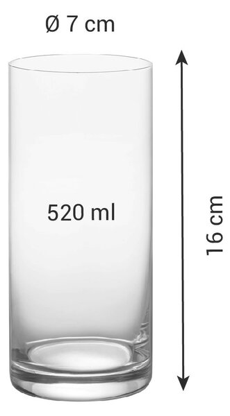 Tescoma Zestaw szklanek do long drinków CHARLIE, 6szt., 520 ml, L