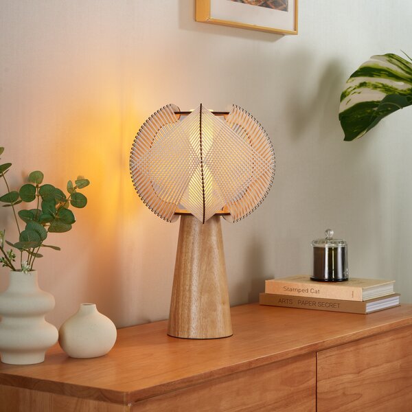 Lampa stołowa Japandi beżowa 45 cm - Gertie