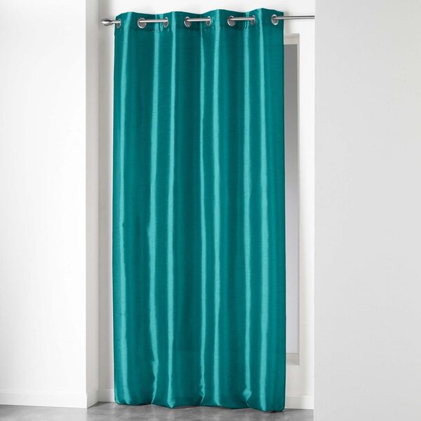Niebieska zasłona z mikrosatyny 140x240 cm Shana – douceur d'intérieur