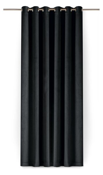 Czarna aksamitna zasłona częściowo zaciemniająca (dimout) 400x225 cm Velto – Filumi