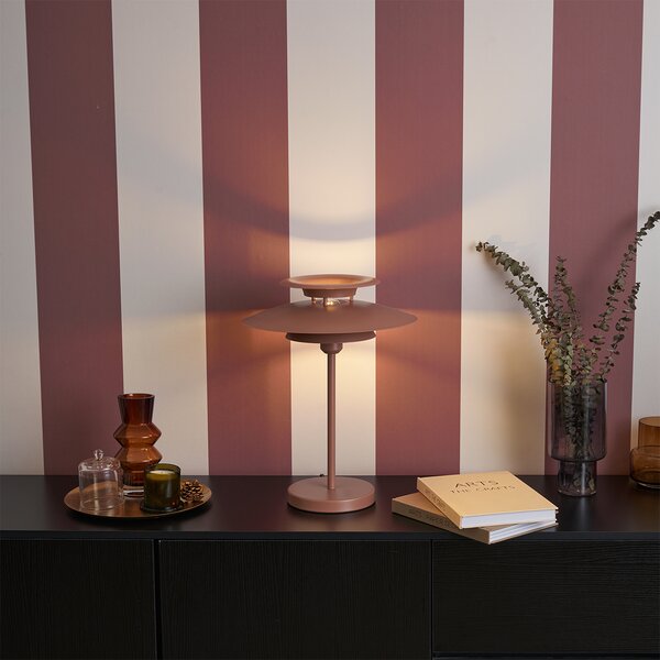 Lampa stołowa w stylu retro Mocha Steel 45 cm - Pauly