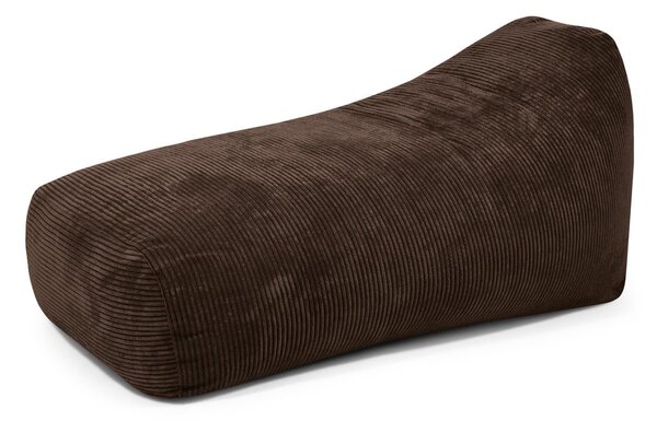 Ciemnobrązowy sztruksowy worek do siedzenia Snug Long 140 – SLOWDOWN