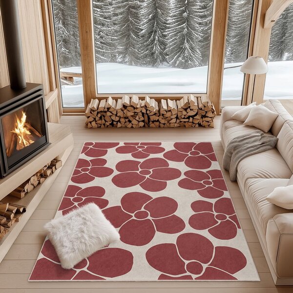 Czerwony dywan odpowiedni do prania 60x100 cm Red Meadow – Mila Home