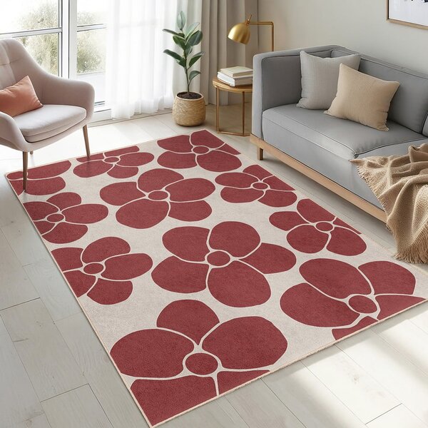 Czerwony dywan odpowiedni do prania 60x100 cm Red Meadow – Mila Home