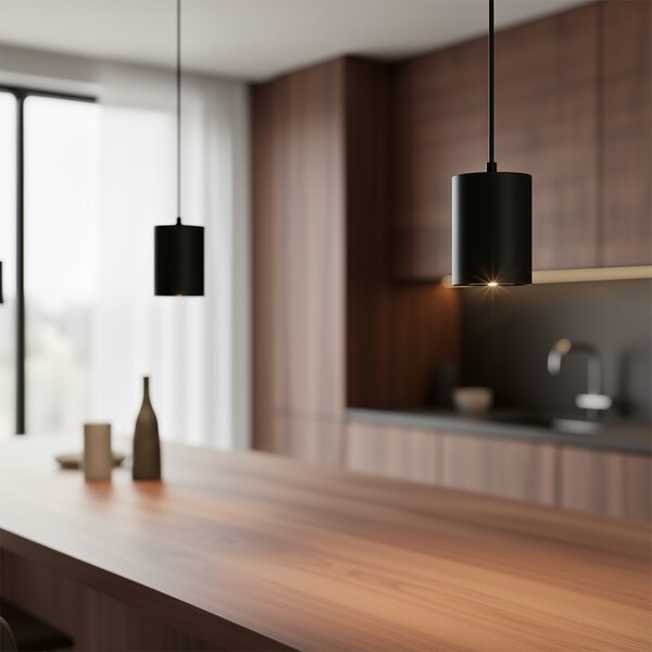 Nowoczesna czarna lampa wisząca do 1-fazowego systemu szynowego GU10 70mm - Iconic Holt