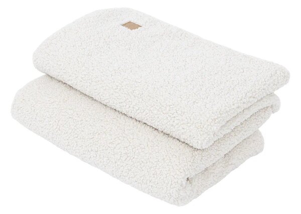 Kremowy koc dziecięcy z materiału sherpa 100x77 cm – Meowbaby
