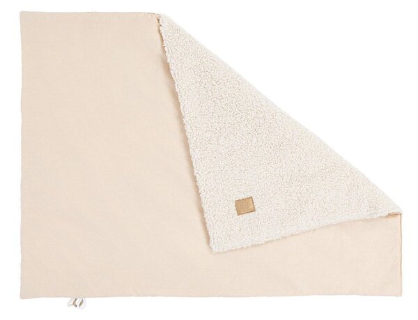 Kremowy koc dziecięcy z materiału sherpa 100x77 cm – Meowbaby