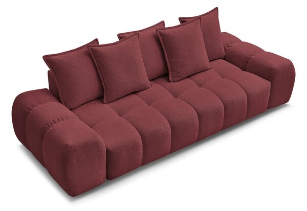 Bordowa sofa z tkaniny szenilowej 278 cm Everest – Bobochic Paris