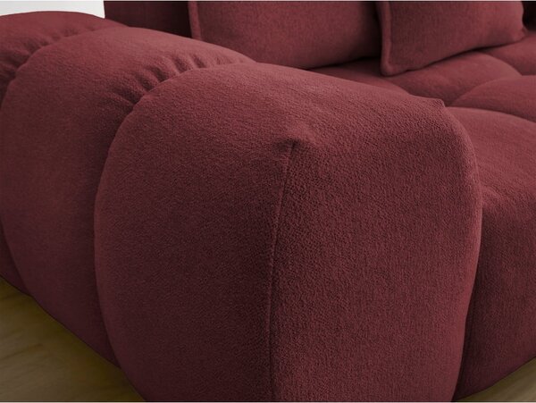 Bordowa sofa z tkaniny szenilowej 278 cm Everest – Bobochic Paris