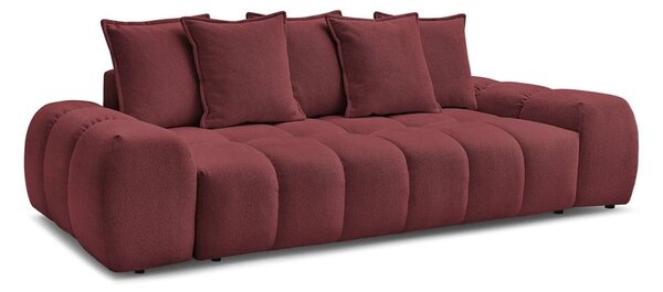 Bordowa sofa z tkaniny szenilowej 278 cm Everest – Bobochic Paris