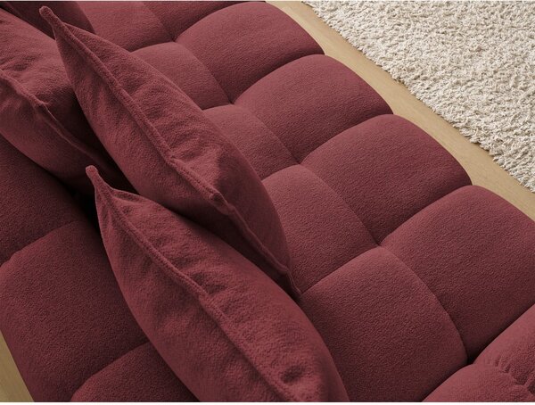 Bordowa sofa z tkaniny szenilowej 278 cm Everest – Bobochic Paris