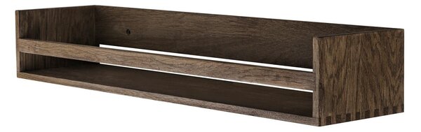 Brązowy wieszak ścienny z litego drewna dębowego z półką 60 cm Showcase – Mette Ditmer Denmark